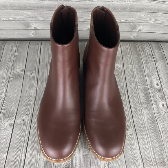 Sperry size 9 Maya Belle brown tan leather croc Chelsea boots - Picture 5 of 11